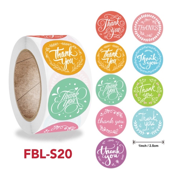 4 Rolls of Thank you stickers-#FBL01 - Picture 8 of 15